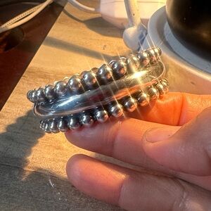 Elegant Silver Beaded Bracelet